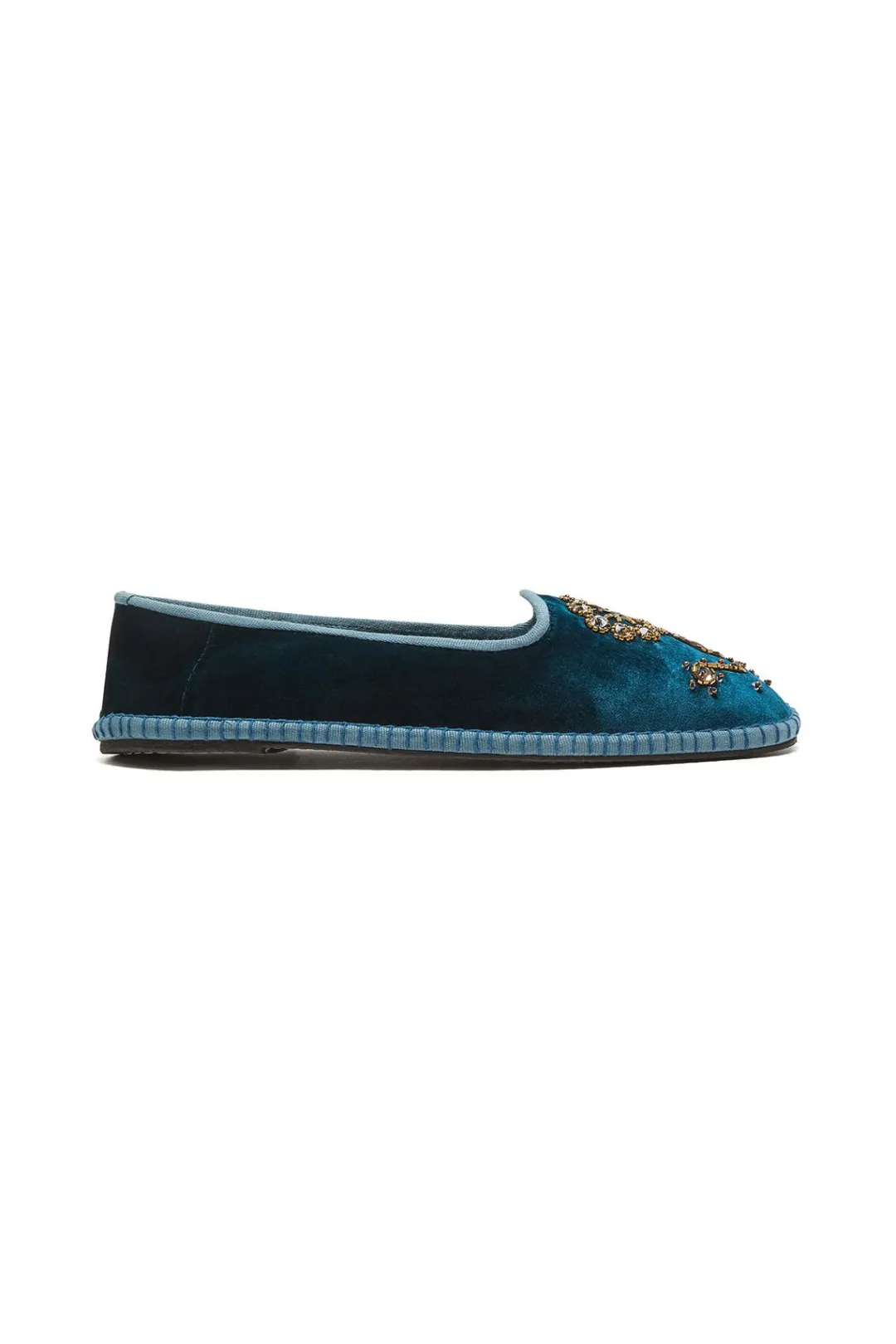 Sale Maliparmi BABOUCHE-BIJOUX THE PRECIOUS VELVET Verde pavo real