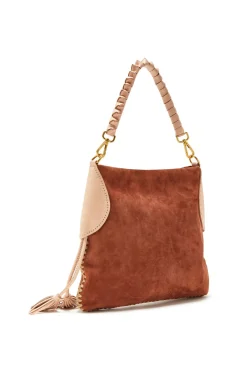 Online Maliparmi BOLSO MEDIANO DE HOMBRO LEATHER & RAFFIA Ámbar