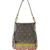 Fashion Maliparmi BOLSO PEQUEÑO AL HOMBRO LEATHER & BEADS Amarillo