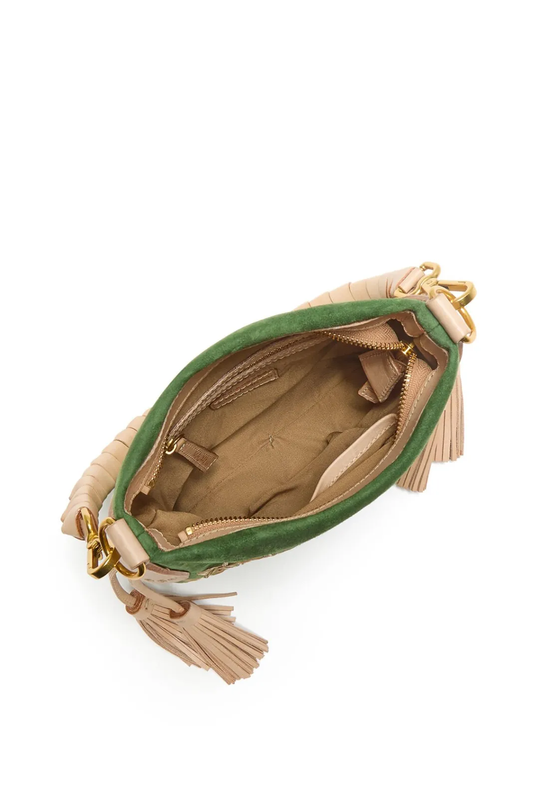 Clearance Maliparmi BOLSO PEQUEÑO AL HOMBRO LEATHER & RAFFIA Verde césped