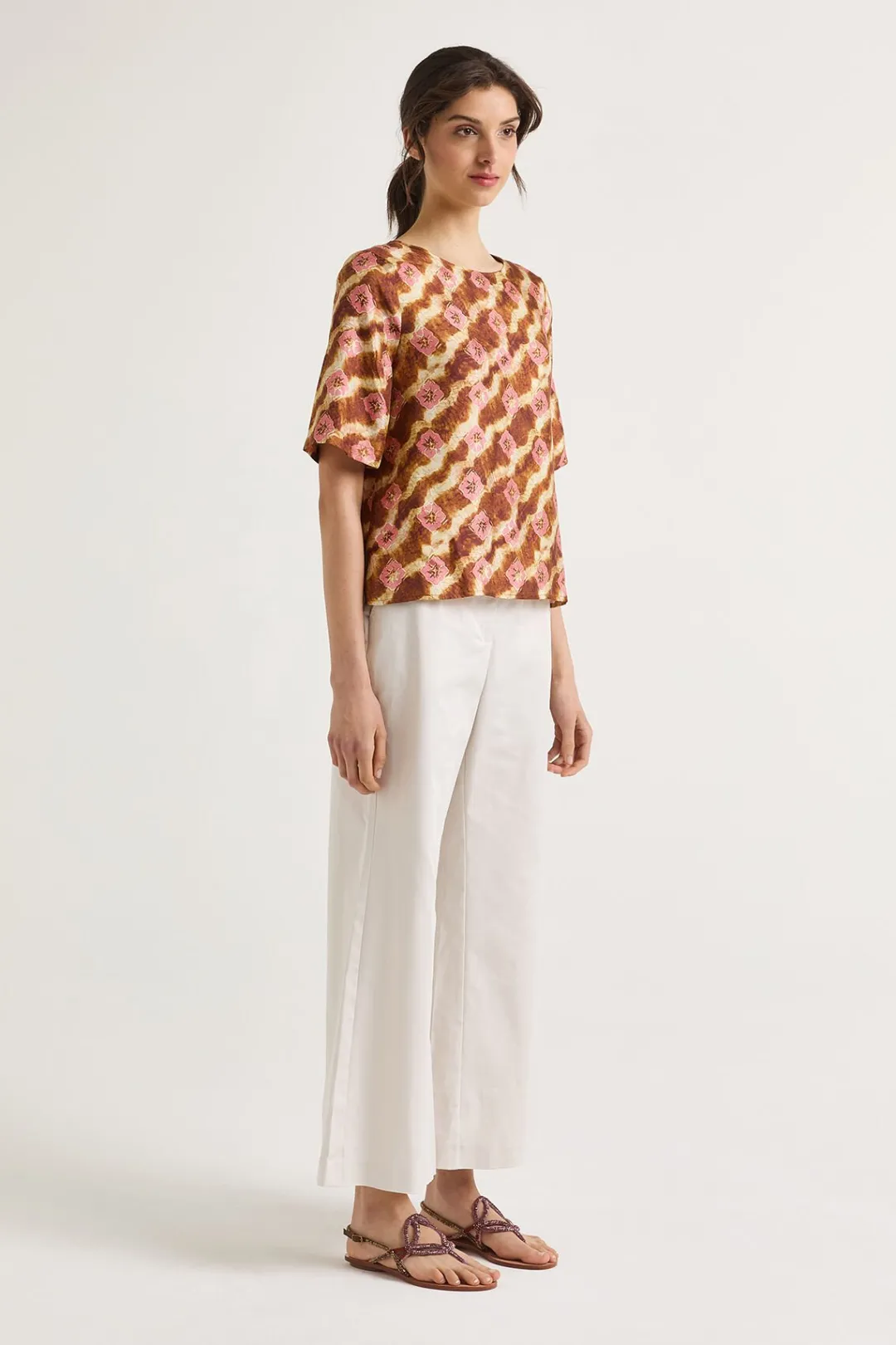 Fashion Maliparmi CAMISA COLLECTION PRINT Marrón