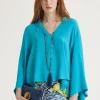 Hot Maliparmi CAMISA FLUID CREPE Turquesa
