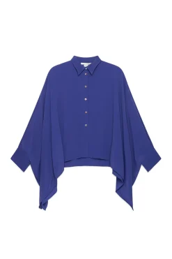 Online Maliparmi CAMISA FLUID CREPE Azul ultramar