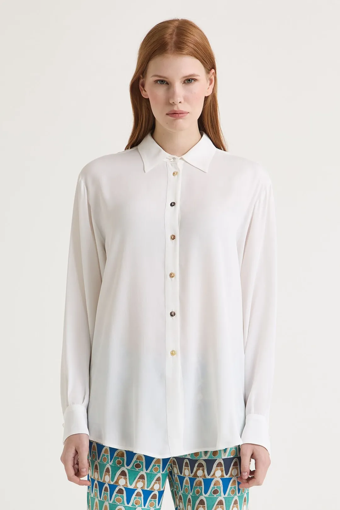 Hot Maliparmi CAMISA FLUID CREPE Blanco