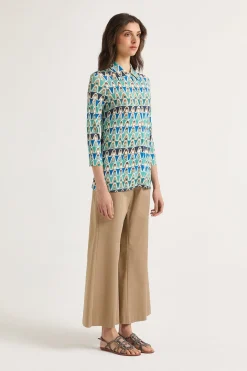 Hot Maliparmi CAMISA GEOMETRIC MIMOSA Azul