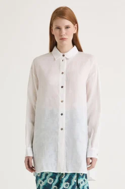Online Maliparmi CAMISA SUMMER LINEN Blanco