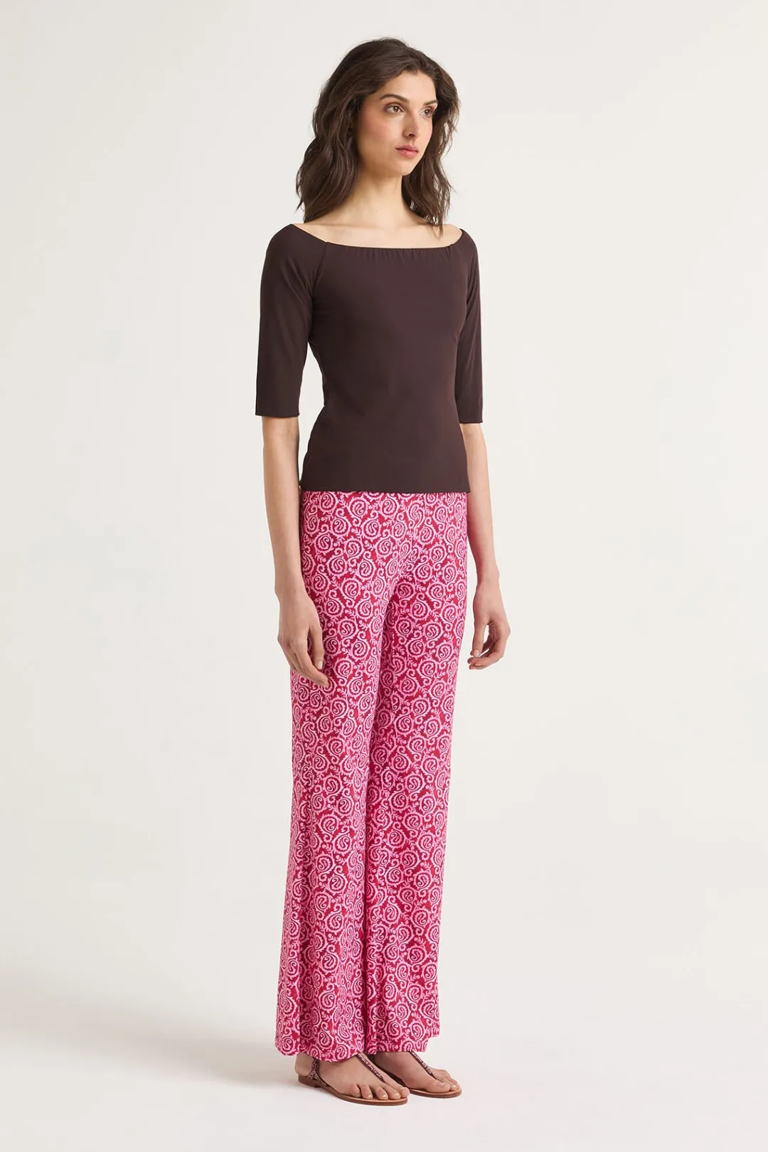 Hot Maliparmi CAMISETA SOFT JERSEY Marrón oscuro