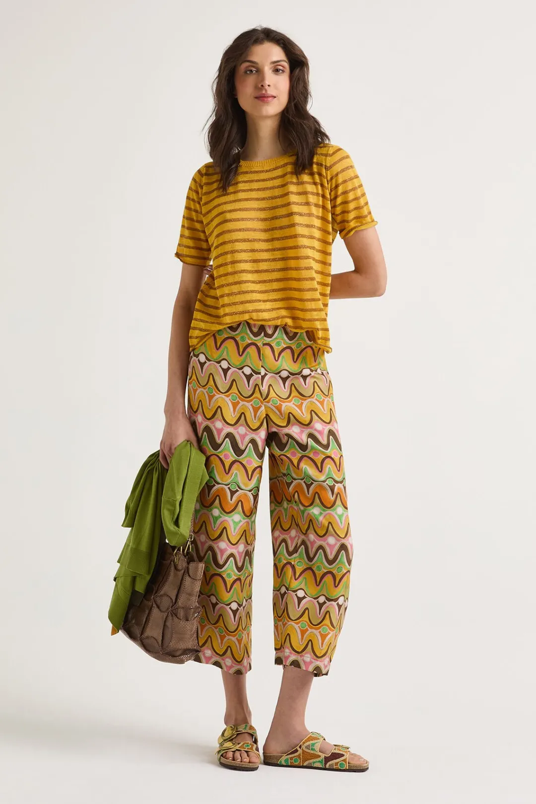 Best Maliparmi CAMISETA SUMMER LINEN Tabaco