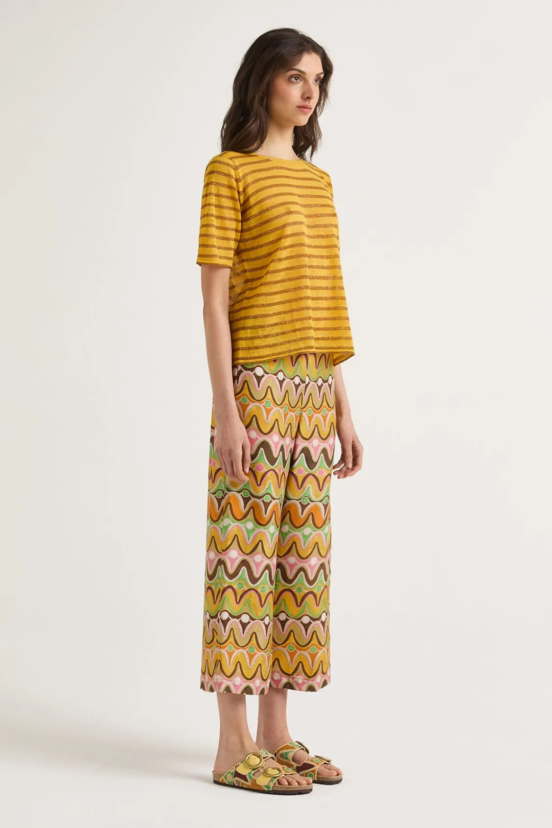 Best Maliparmi CAMISETA SUMMER LINEN Tabaco