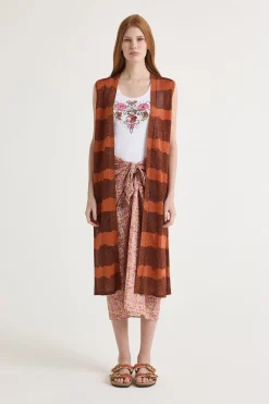 Hot Maliparmi CHALECO LUREX PRINT Rosa