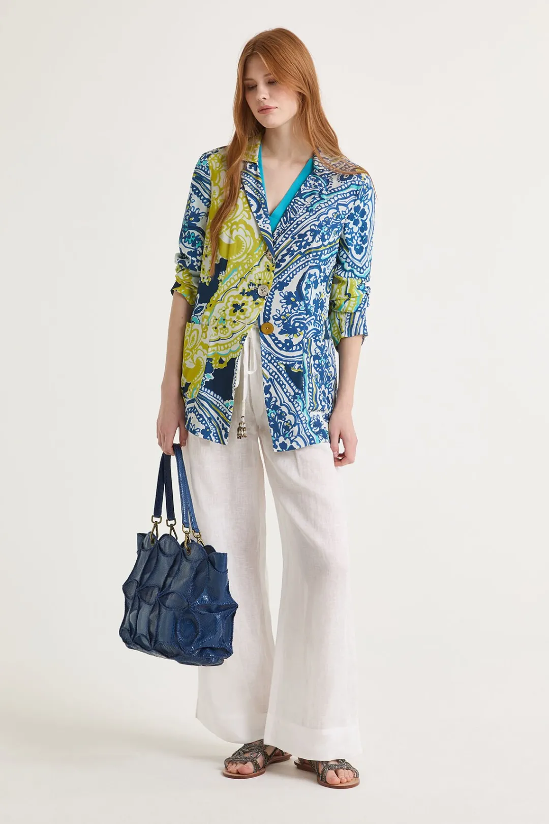 Hot Maliparmi CHAQUETA ARABESQUE PRINT Azul