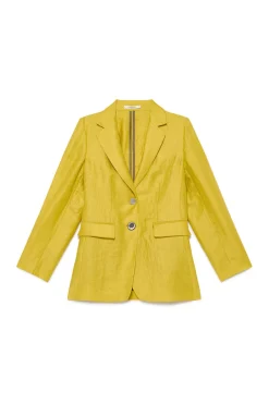 Outlet Maliparmi CHAQUETA LINEN JACQUARD Amarillo