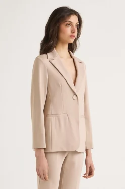 Outlet Maliparmi CHAQUETA MILANO STITCHING Crema café