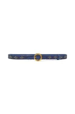 Discount Maliparmi CINTURÓN LEATHER & BEADS Azul