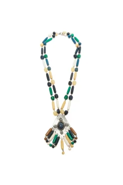 Fashion Maliparmi COLLAR MULTIRESIN & BRASS Azul