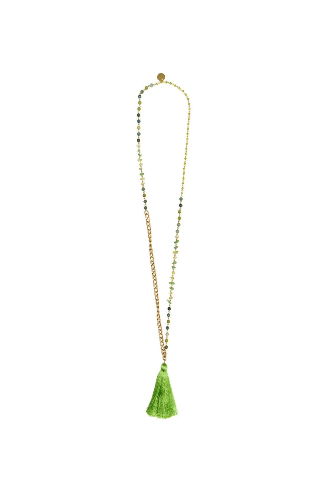 Hot Maliparmi COLLAR STONES & CHAIN Verde
