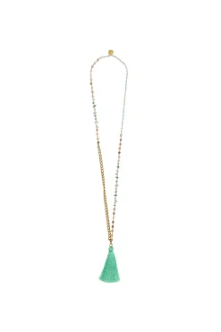 Discount Maliparmi COLLAR STONES & CHAIN Turquesa