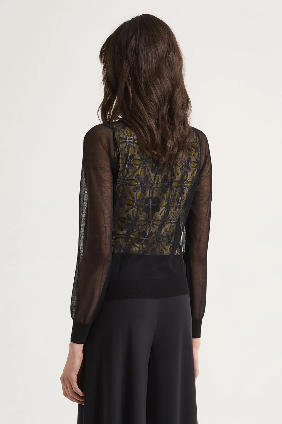 Clearance Maliparmi CÁRDIGAN TULLE Negro