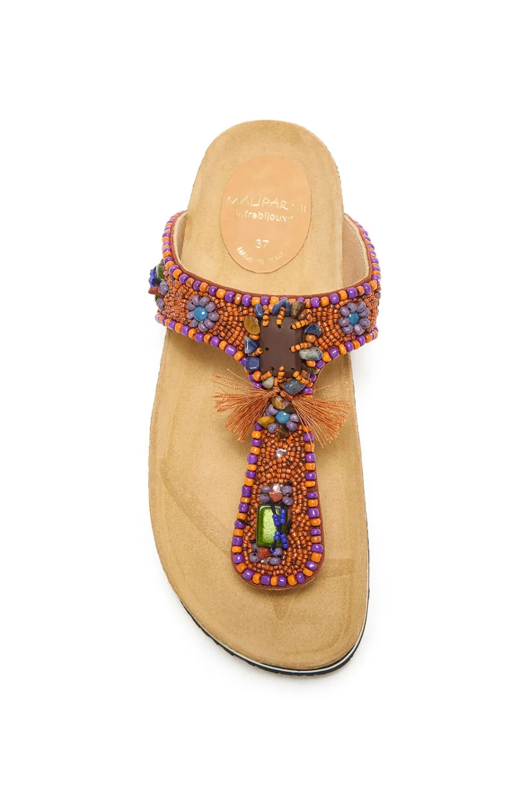 Fashion Maliparmi INFRABIJOUX® RESINS & TASSEL Rojo ladrillo