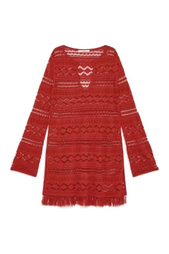 Best Maliparmi JERSEY CONFORT LACE Rojo ladrillo