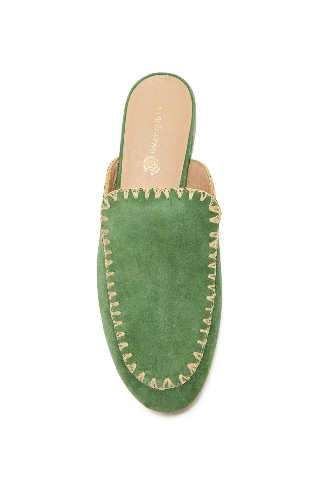 Hot Maliparmi MOCASINES LEATHER & RAFFIA Verde césped