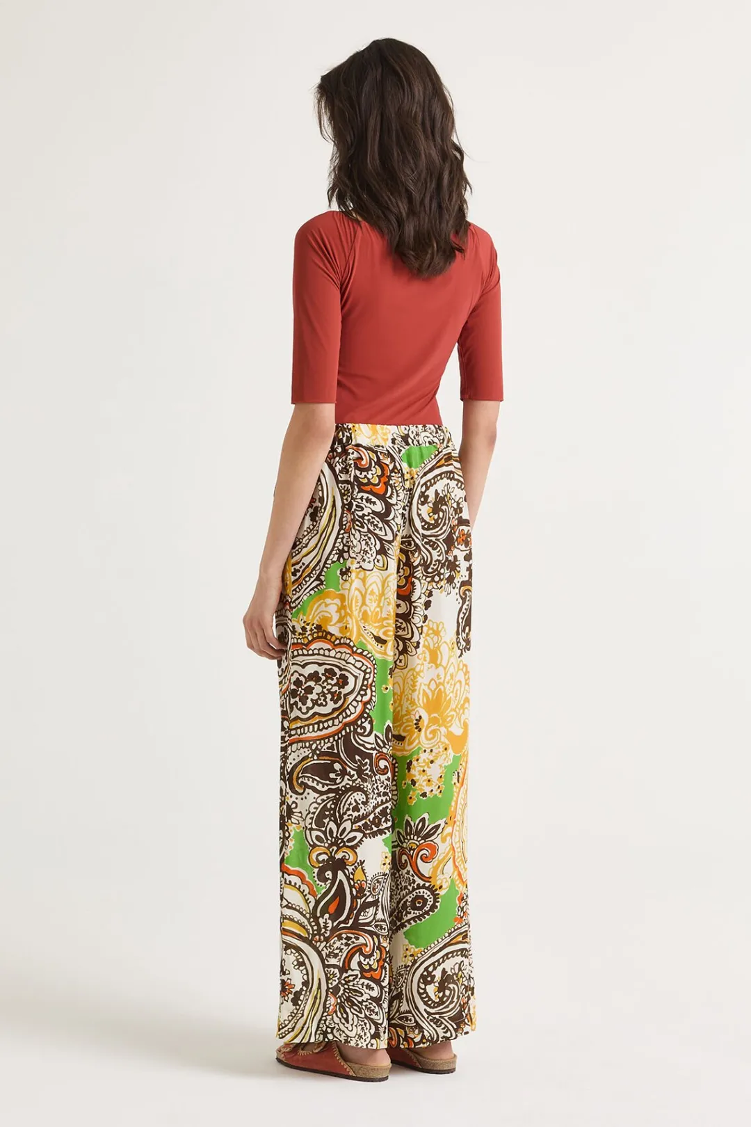 Outlet Maliparmi PANTALÓN ARABESQUE PRINT Amarillo
