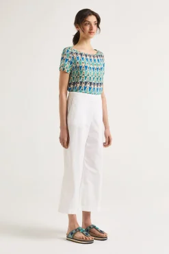 Sale Maliparmi PANTALÓN DYED COTTON Blanco
