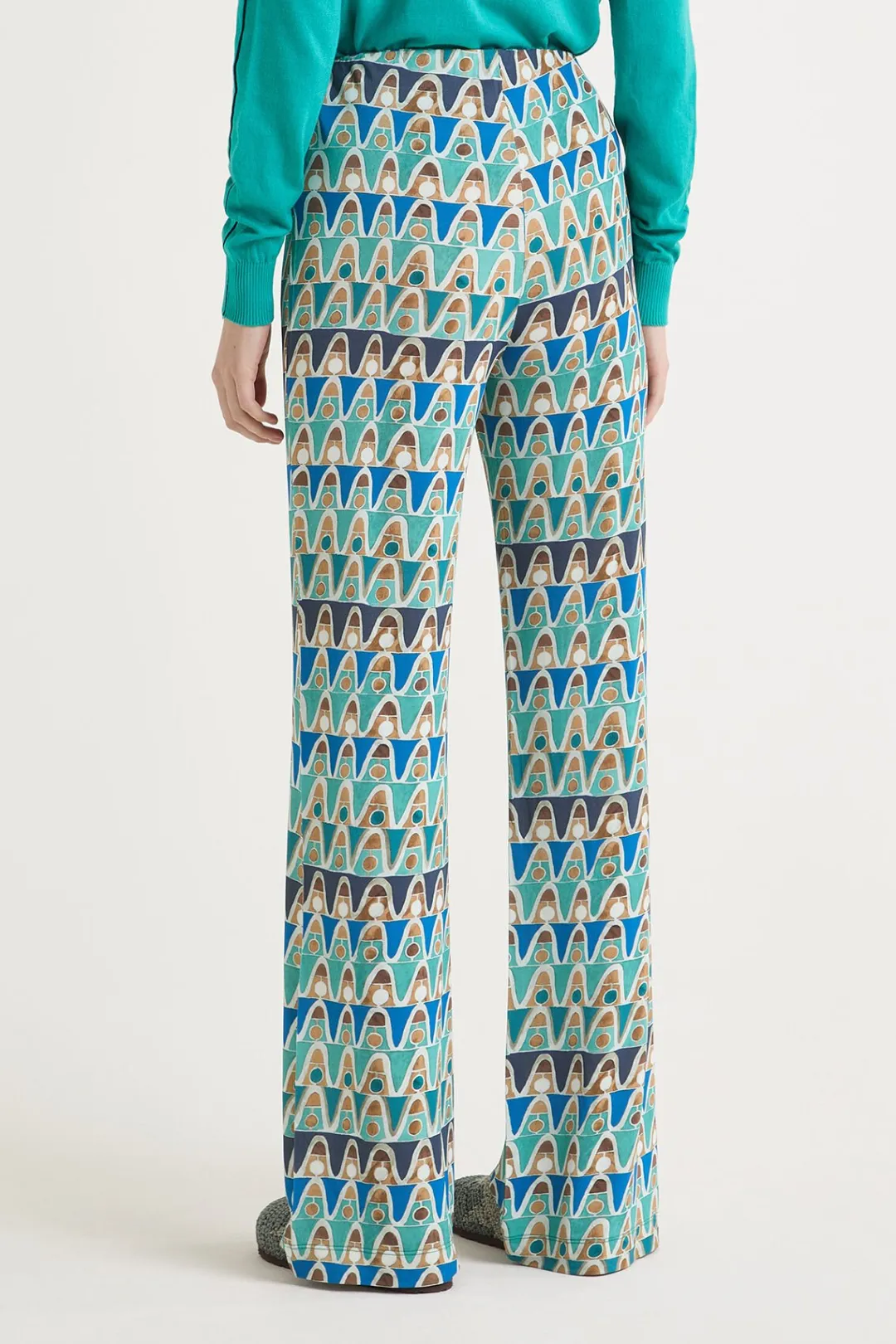 Outlet Maliparmi PANTALÓN GEOMETRIC MIMOSA Azul