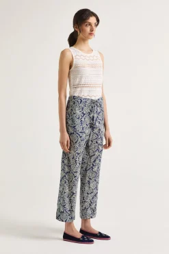 Fashion Maliparmi PANTALÓN MAGICAL FLOWER Azul