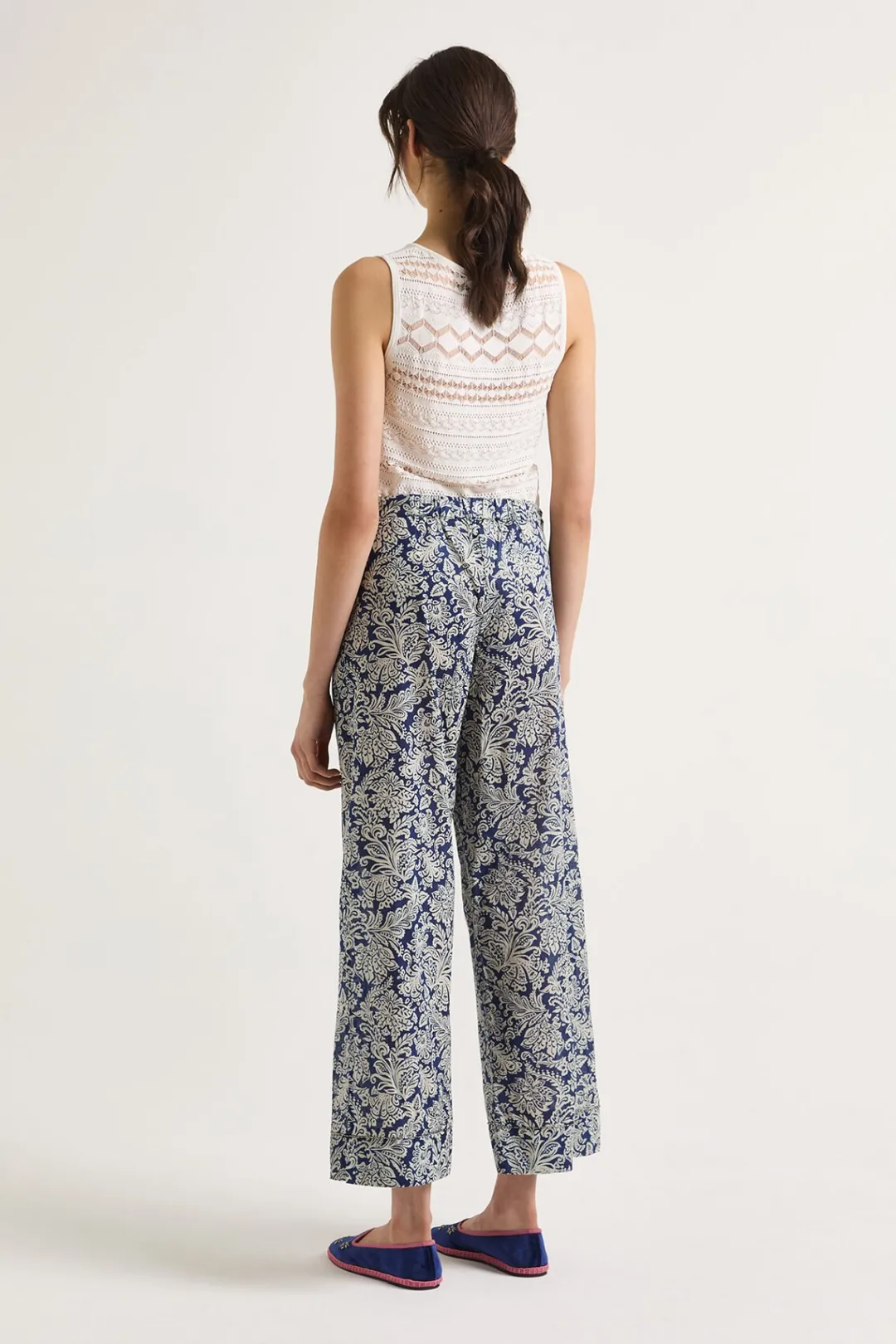 Fashion Maliparmi PANTALÓN MAGICAL FLOWER Azul