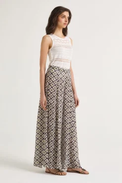 Online Maliparmi PANTALÓN MAGNOLIA BATIK Gris