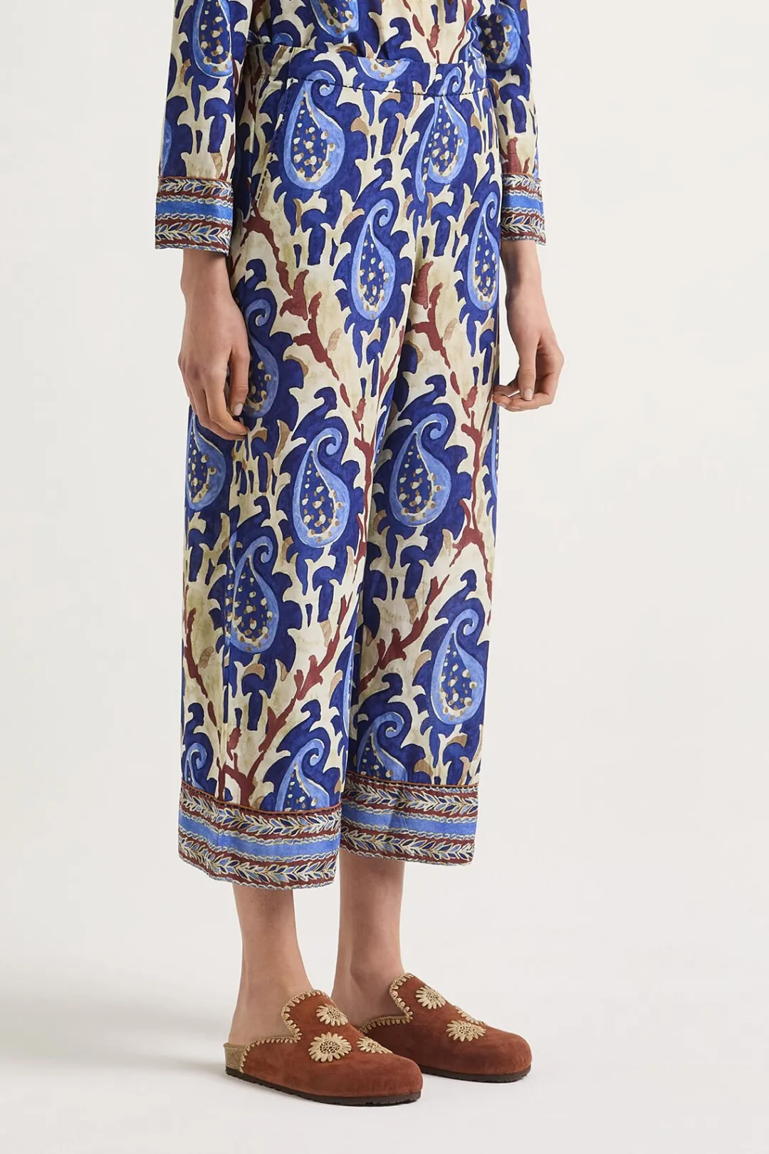 Discount Maliparmi PANTALÓN MIRTLE PAISLEY Azul