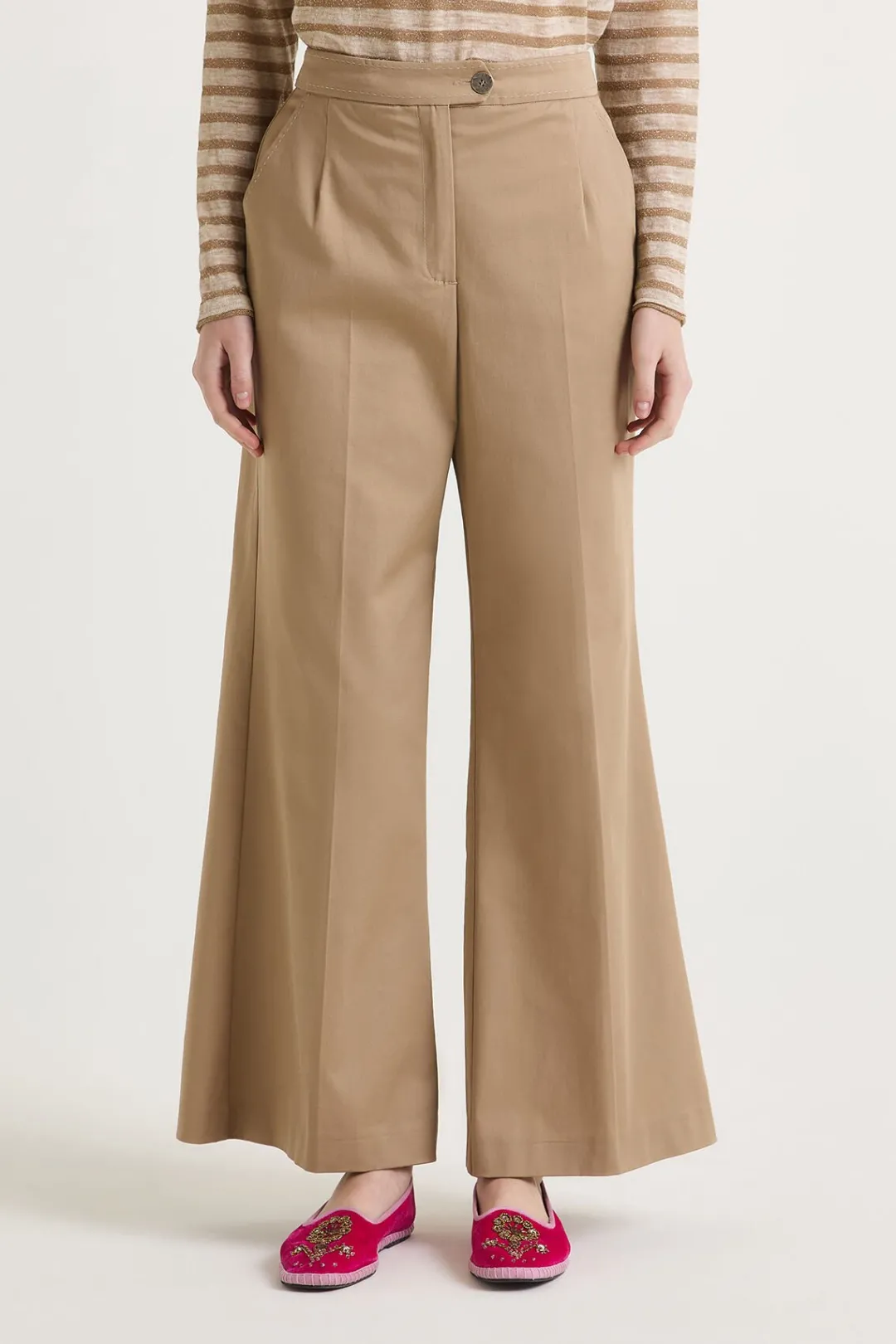 New Maliparmi PANTALÓN SARTORIAL GABARDINE Crema café