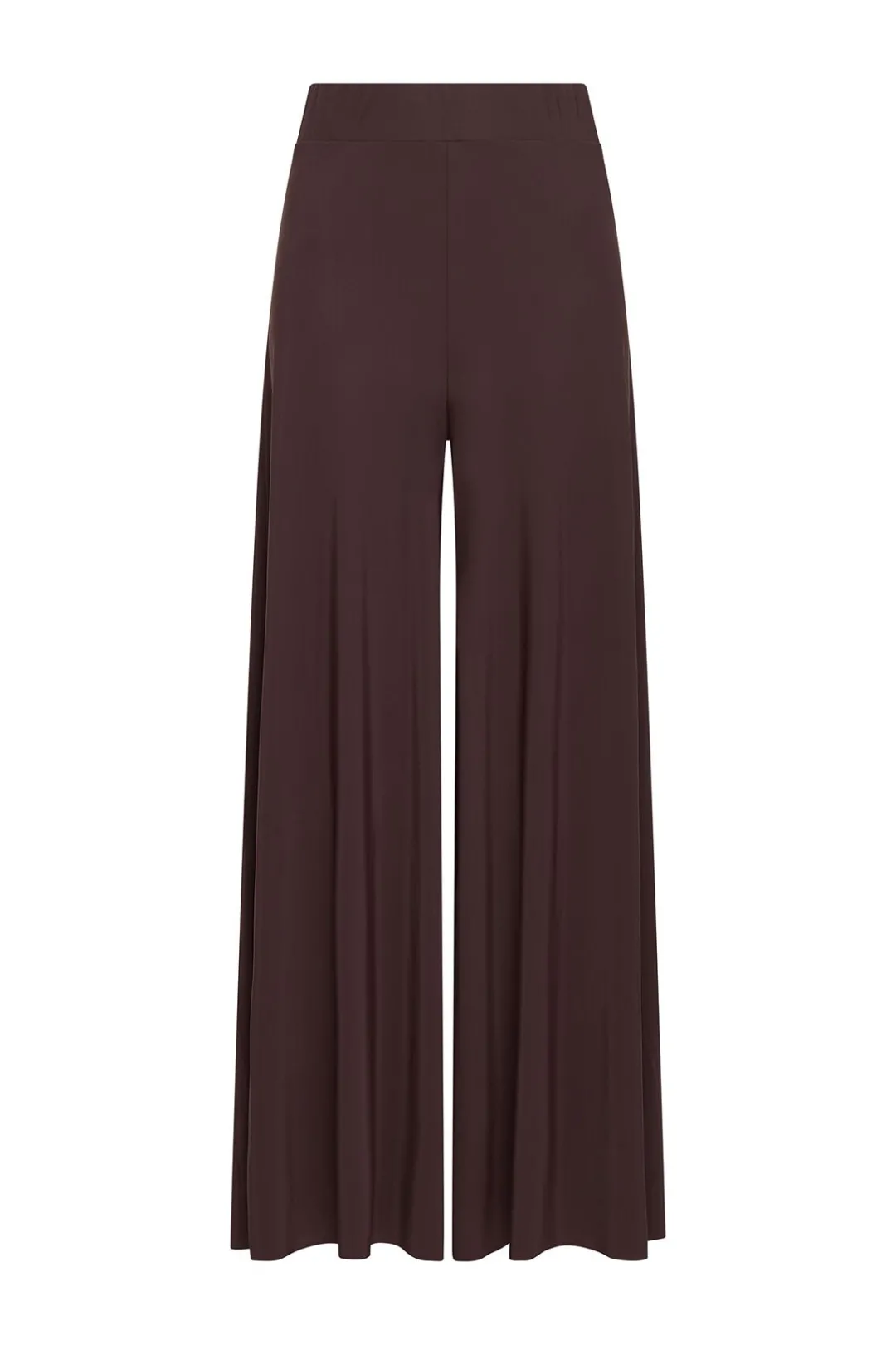 Clearance Maliparmi PANTALÓN SOFT JERSEY Marrón oscuro