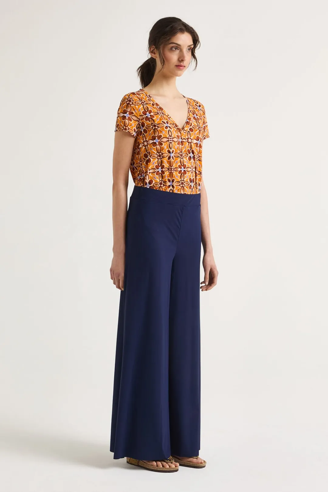 Discount Maliparmi PANTALÓN SOFT JERSEY Azul noche
