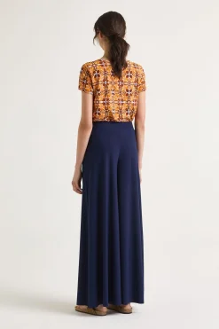 Discount Maliparmi PANTALÓN SOFT JERSEY Azul noche