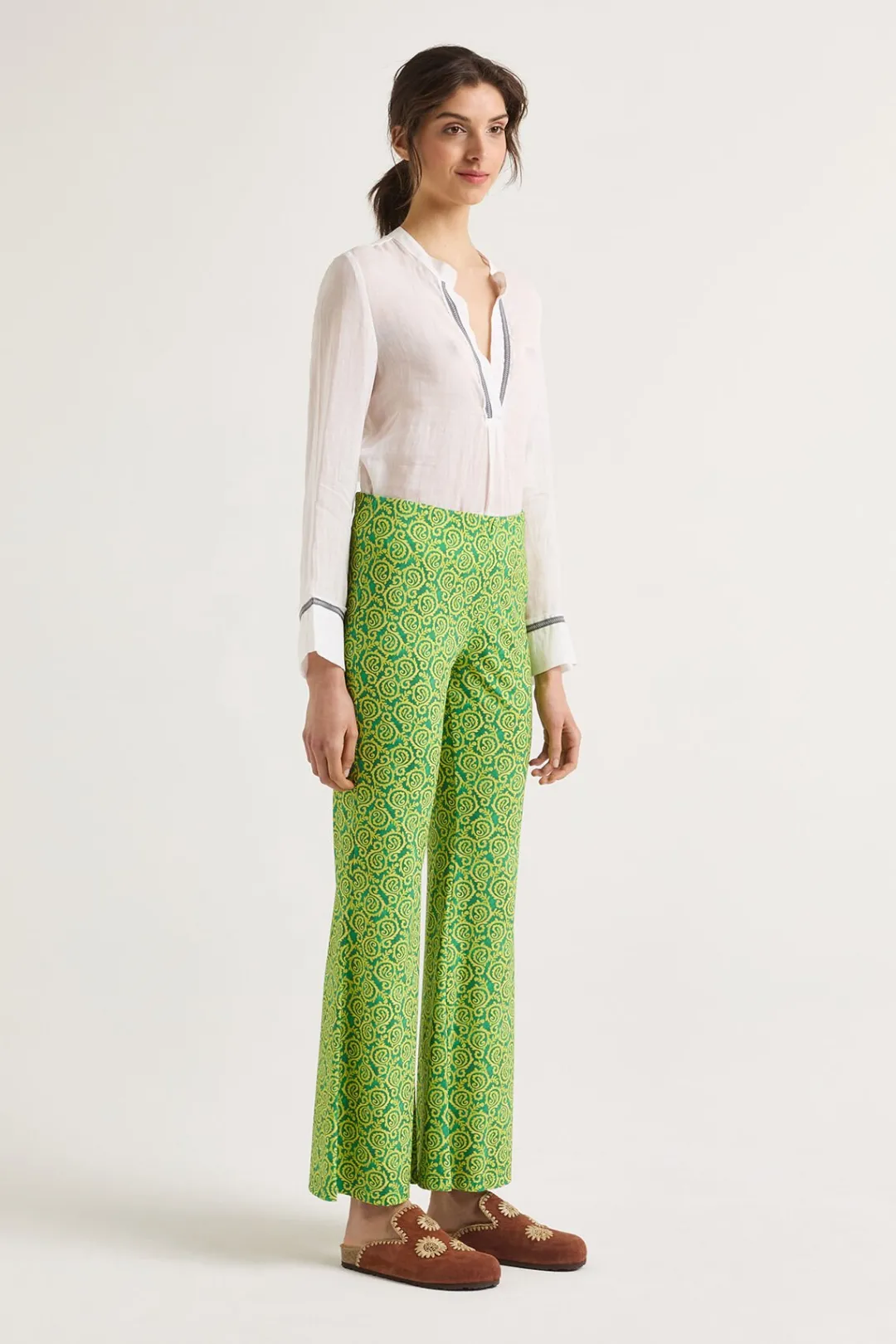 Hot Maliparmi PANTALÓN SUMMER CORAL Verde