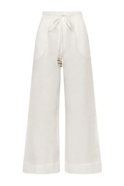Fashion Maliparmi PANTALÓN SUMMER LINEN Blanco