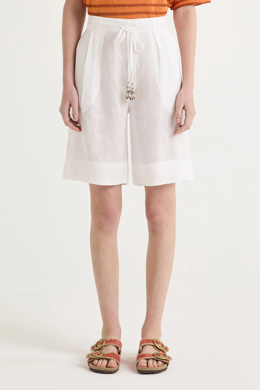Discount Maliparmi PANTALÓN SUMMER LINEN Blanco