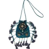 Hot Maliparmi POUCH THE PRECIOUS VELVET Verde pavo real