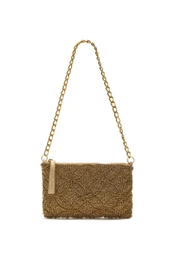 New Maliparmi SOBRE BANDOLERA LUCKY BEADS EMBROIDERY Oro