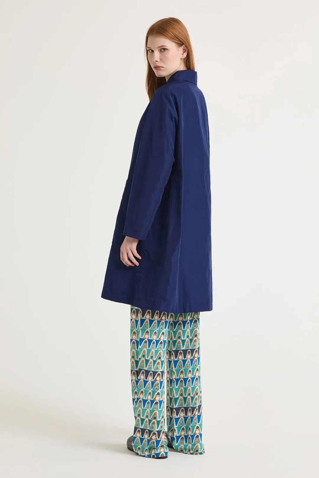 Online Maliparmi SOBRETODO MIMOSA NYLON Azul ultramar