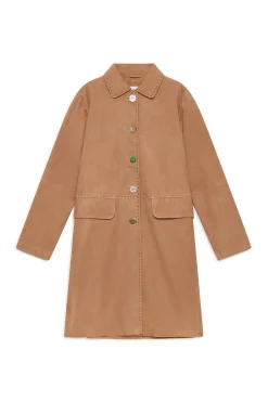 Online Maliparmi SOBRETODO SOFT SUEDE Camello
