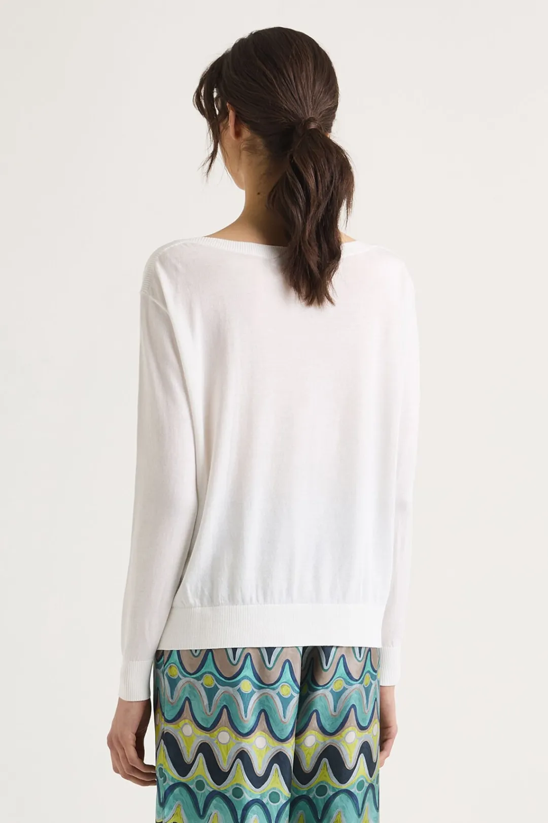 Fashion Maliparmi SUÉTER SMOOTH SPRING Blanco