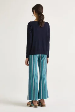 Discount Maliparmi SUÉTER SMOOTH SPRING Azul noche