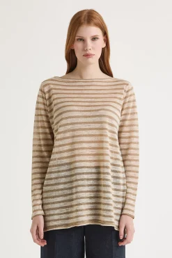 Clearance Maliparmi SUÉTER SUMMER LINEN Natural