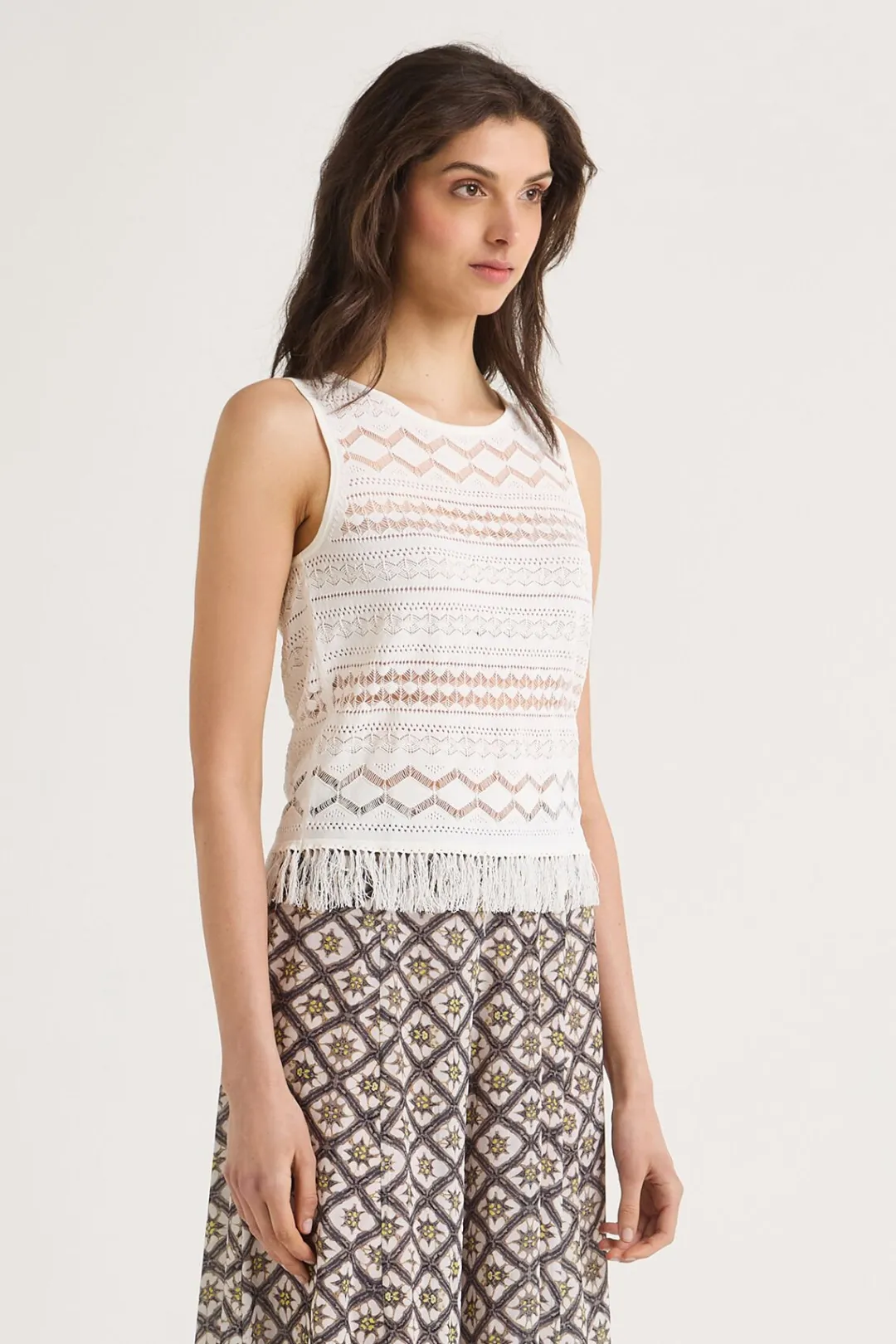 Sale Maliparmi TOP CONFORT LACE Blanco