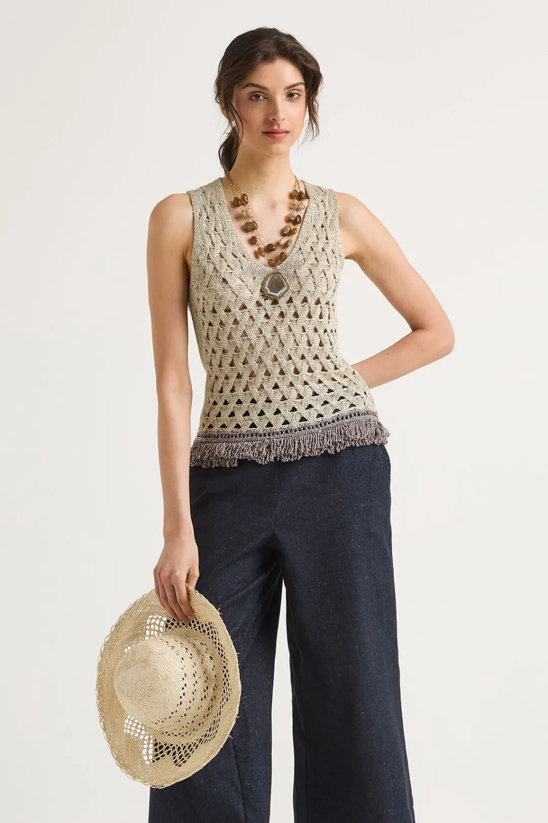 Hot Maliparmi TOP METALLIC Oro