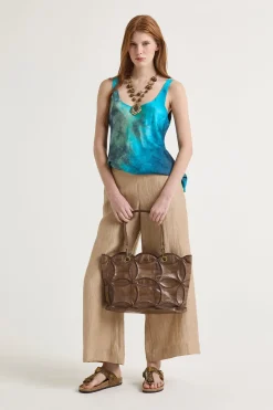 New Maliparmi TOP PRECIOUS SHADOWS Azul claro