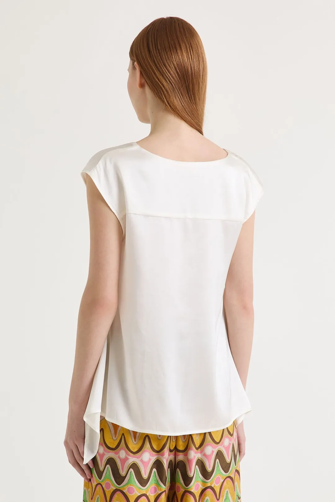 Best Maliparmi TOP SILK SATIN Blanco